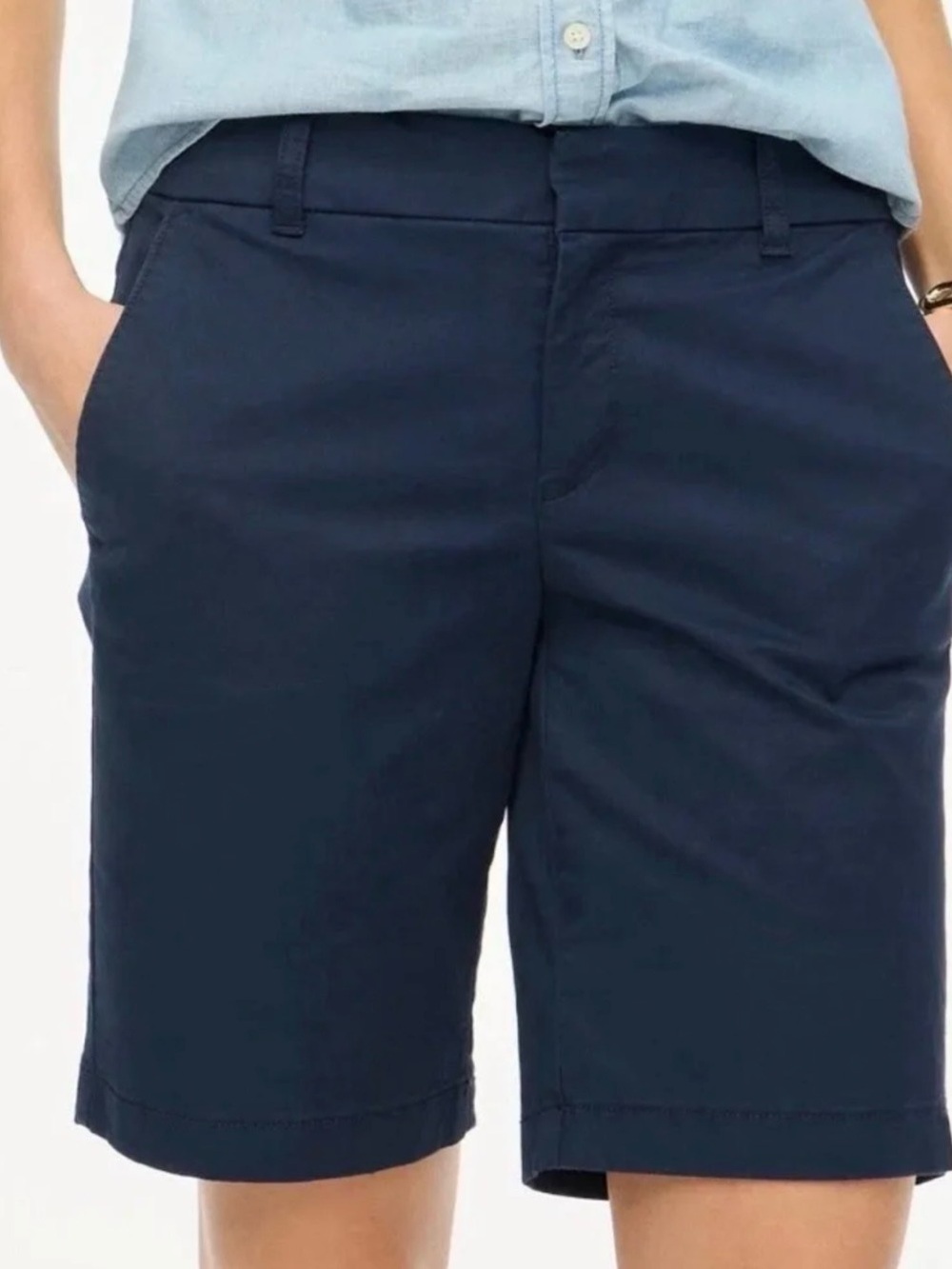 J Crew Classic Women's Navy Chino Shorts